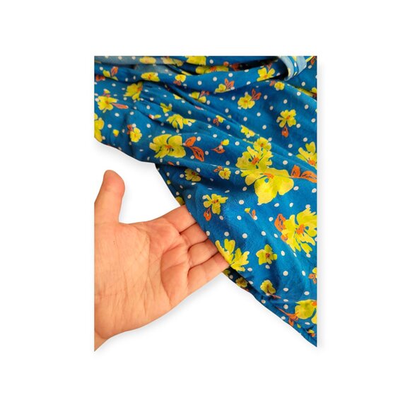 Draper James Blue Mini Dress XS - Polka Dot Floral Style - Picture 15 of 16